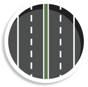 dual two lane roads
